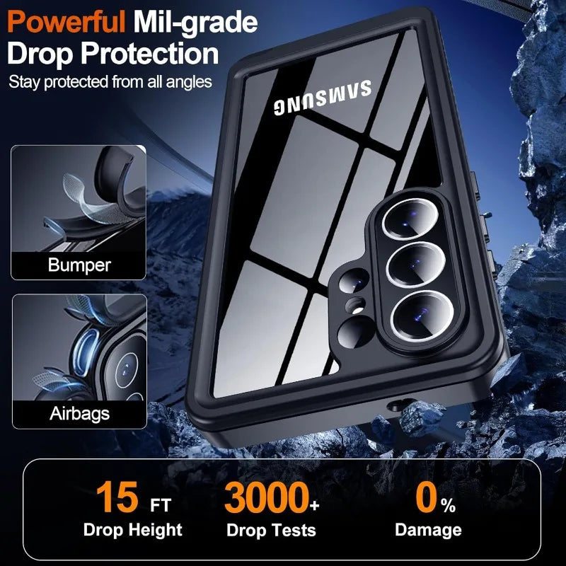 IP68 Waterproof Case For Samsung S26 Ultra S25 S24 Ultra Plus A57 A37 Full Body Protective Cover Swim Underwater Diving Fundas