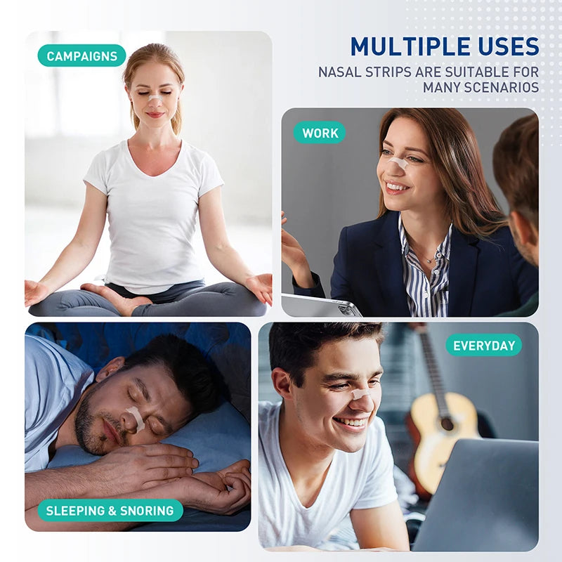 Extra Strength Sport Nasal Strips 30/90/150/300 PCS Breathable Anti-Snoring Non-Invasive Sleep Aid for Adults And Children