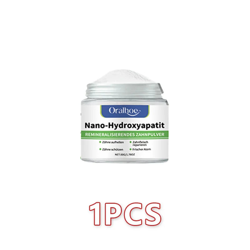 With Hydroxyapatite10%-Infused Winter Whitening Tooth Powder: Enamel Repair, Deep Cleaning & Long-Lasting Fresh Breath