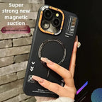 Matte Magnetic Phone Case For iPhone 17 16 15 14 13 Pro Max Air Magsafe Wireless Charge Frosted Metal Lens Frame Buttons Cover