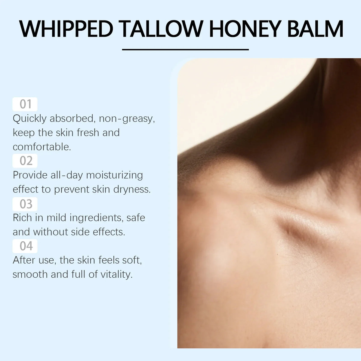 Copper Peptides GHK-Cu Beef Tallow for Skin: Blue Balm Manuka Honey Face and Body Moisturizer for Mature, Dry & Sensitive Skin
