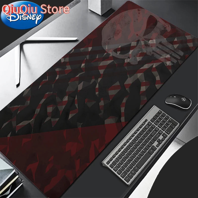 HD Print Anime Mouse Pad Office Computer Gamer Mousepad Laptop P-punisher Keyboard Pad PC Terror Skull Logo Gaming Desk Mice Mat