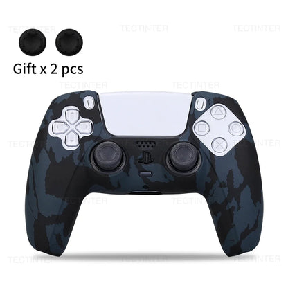 Silicone Protective Cover sleeve For PS5 Controller Accessories Rubber Case For PS5 Slim Gamepad Joysticks Thumb Grips Caps