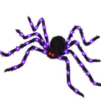 8 Modes Halloween Spider Web Lights Glow Waterproof Luminous Halloween Spider 5m Triangle Scary Giant Spider Bar
