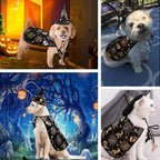 Funny Pumpkin Pet Halloween Costumes Cape Adjustable Soft Cats Cosplay Clothes Bat Black Halloween Pet Apparel Party