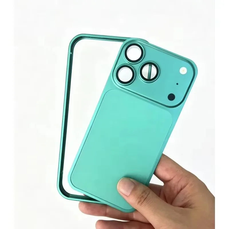 Metal Alloy Frame Bumper Phone Case for IPhone 17 16 15 14 13 12 Pro Change To 18 Pro Shockproof Protective Border Cover