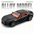 1:32 Atlantic Tourbillon Car Model Alloy Diecast Toys Doors Opened Sound Light Pull Back Miniature Models Office Table Ornaments