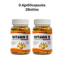 Vitamin E Deep Moisturizing Capsule Essence, Hydrates and Smooths Skin, Contains Plant-Based Squalane, Vitamin C, Deep Hydration and Brightening Skin Essence, 18 Capsules/30 Capsules/48 Capsules/60 Capsules/90 Capsules/120 Ca