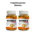Vitamin E Deep Moisturizing Capsule Essence, Hydrates and Smooths Skin, Contains Plant-Based Squalane, Vitamin C, Deep Hydration and Brightening Skin Essence, 18 Capsules/30 Capsules/48 Capsules/60 Capsules/90 Capsules/120 Ca