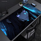 Anime Girl Purple Cute Mouse Pad XXL Laptop Gamer Cabinet Keyboard Rug Computer Kawaii Desk Mat Non-slip Large Mousepad 90x40cm