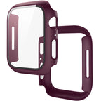 Tempered Glass+Cover For Apple Watch 11 10 9 8 7 46mm 42mm PC Bumper Screen Protector Case iWatch Series 7 6 5 4 SE3 44 40 45mm