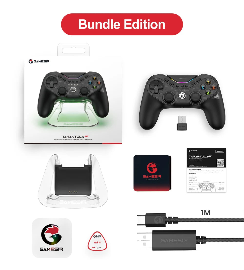 GameSir Tarantula Pro Gamepad PC for Nintendo Switch 2 Switch Android iOS Controle TMR Hall Joysticks NFC 6 axis Gyro Controller