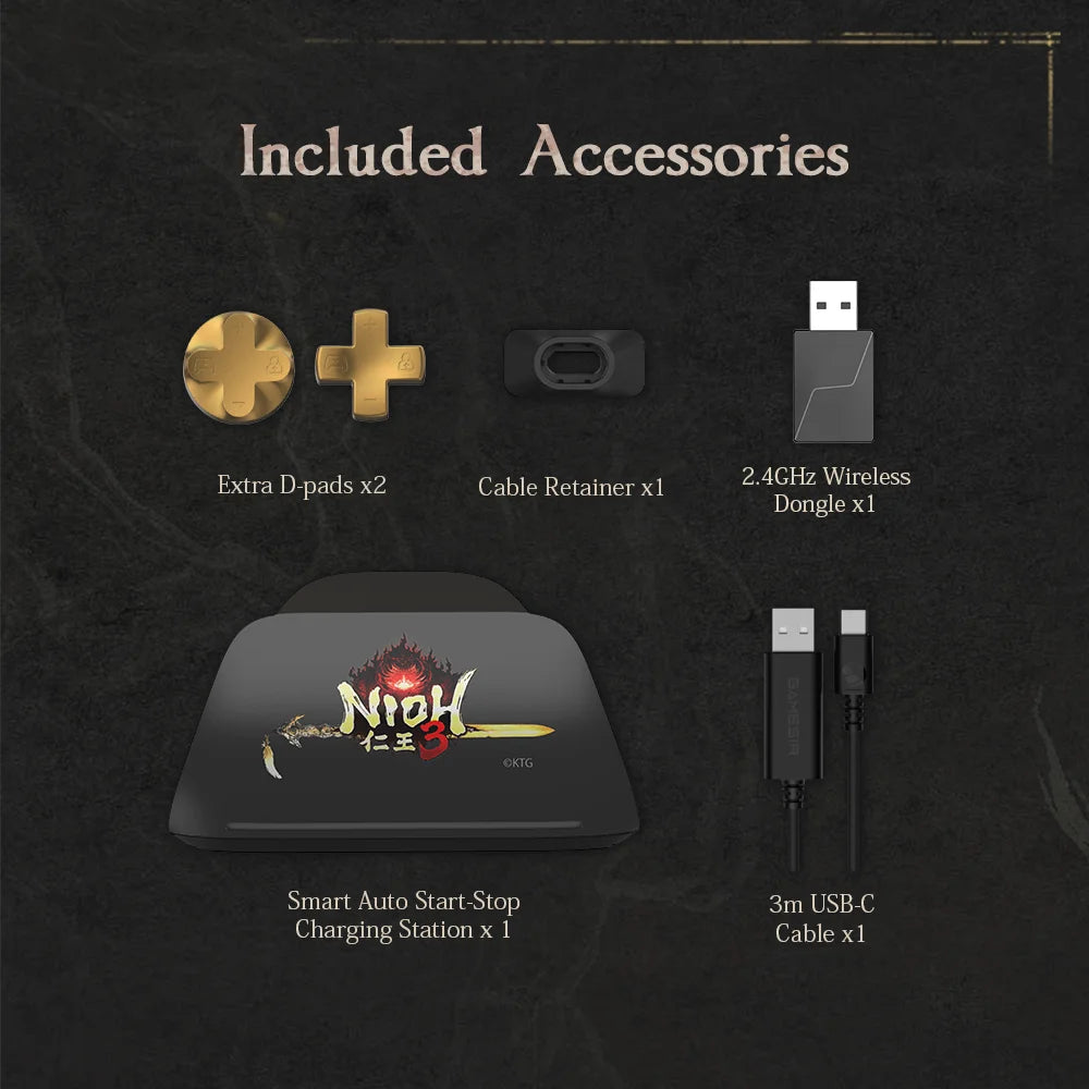 GameSir G7 Pro 8K Nioh 3 Edition Wireless Switch Gaming Controller with Charging Station, TMR Gen-2 Joystick, Hall Effect, Gyro