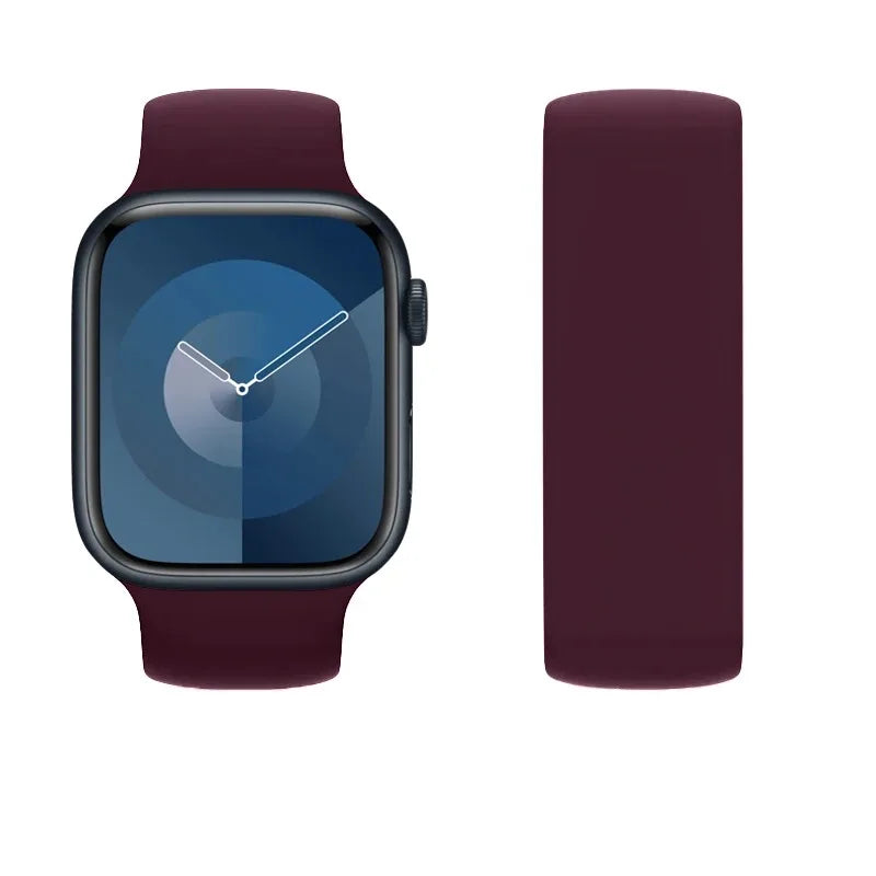 Solo Loop Silicone for Apple Watch Bands 40mm 44mm 45 41 49mm 42mm 46mm 38 Bracelet iwatch Series 11 10 9 8 7 6 SE3 Ultra2 Strap