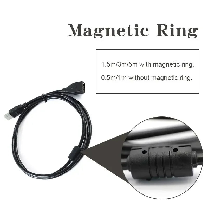 USB 2.0 Cable Extension Cable 0.6m 1m 1.5m Wire Data Transmission Line Superhighspeed Data Extension Cable For Display Projector