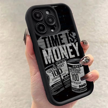 "Time is Money" Print iPhone Case – Soft Cover