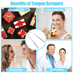4 Colors Thicken Stainless Steel Tongue Scraper U-shaped Metal Fresh Breath Cleaning Coated Tongue Toothbrush