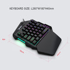 Ergonomic 35-Key Gaming Keyboard with RGB Lighting USB Powered One-Handed Design Thin Film Keys for Enhanced Gaming Experience