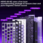 AULA HERO 68 HE Hall Effect Gaming Keyboard 65% Wired RGB Hot Swappable 8K Polling 0.01mm Magnetic Switch for PC Gamers