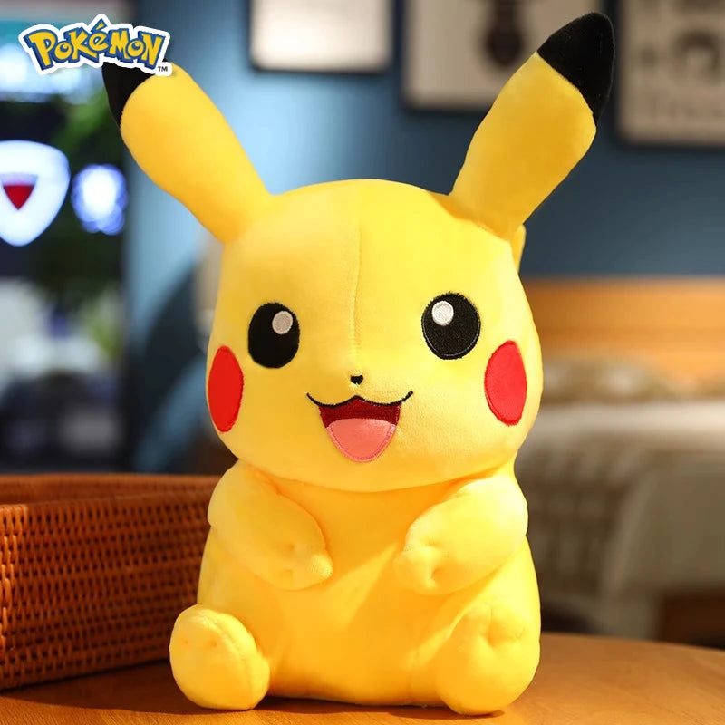 Large Original Pokemon Pikachu Stuffed Plush Toys Plushie Soft Animal Kawaii Anime Doll Throw Pillow Birthday Gift For Kids Baby