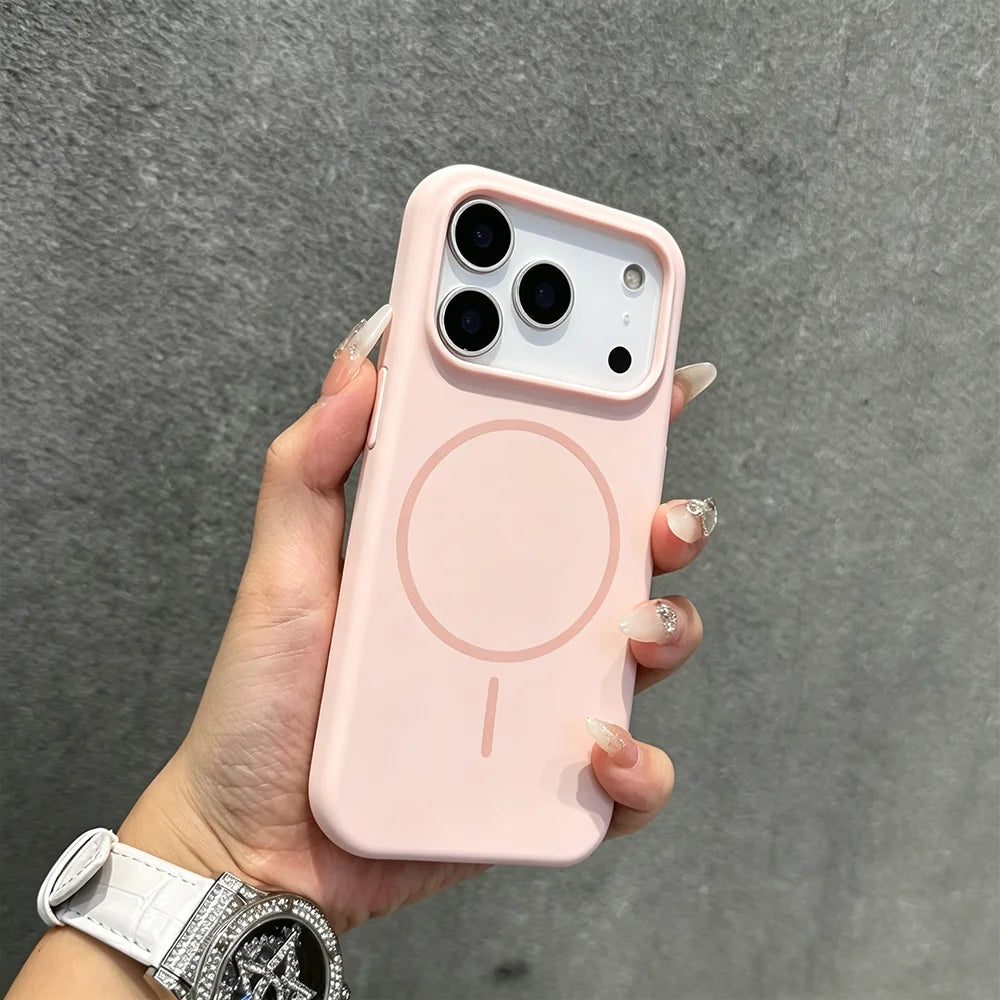 New Luxury Liquid Silicone Original Phone Case For iPhone 18 Pro Max 16 15 14 13 12 Pro Max For Magsafe Shockproof Matte Cover