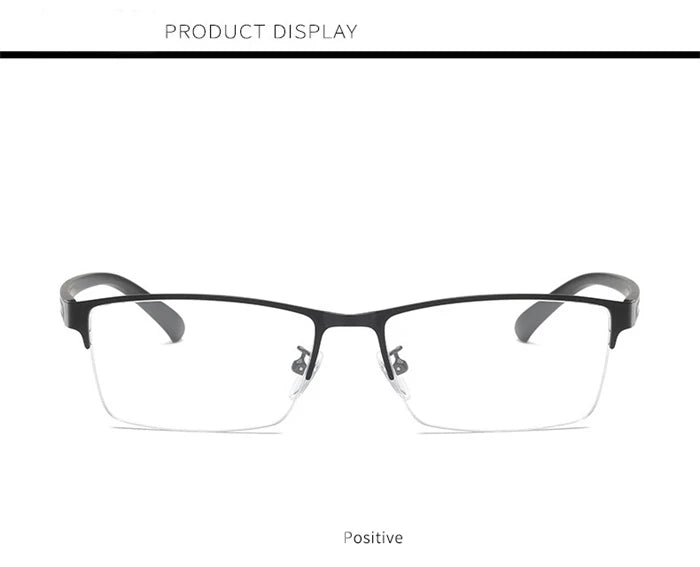 Semi-Rimless Steampunk Shortsighted Prescription Glasses Women Men Anti Blue Rays Computer Myopia Spectacles 0 -0.5 -0.75 To -6