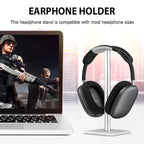 Aluminium Alloy Headphone Stand Holder Rack Space Saving Desktop Organizer Display Earphone Mount Hanger Headset Support Stand