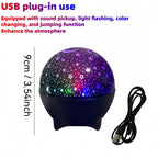 RGB Night Lights LED Projector Light Starry Moon Galaxy Projection Lamp 5V USB for Kids Present Christmas Gift Room Decorations