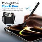 For Apple iPhone Duo Case With Stylus Pen Holder Stylus Screen Protector Camera Stand Wristband Hinge Protection Phone Cover