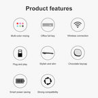 MOFii Wireless Keyboard & Mouse Combo, Cute Macaron Cat Paw Round Keycaps Silent Office Set for Laptops and Desktops