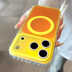 Luxury Laser Aurora Gradient For Magsafe Phone Case For iPhone 18 15 16 17 Pro Max Magnetic Wireless Charging Hard Bumper Cover