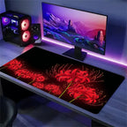 Accessories Long Mousepad Red Spider Lily Mouse Pad XXL Desktop Keyboard Table Pads Large Game Rubber Anti-slip DeskMat Computer