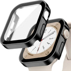 Tempered Glass+Cover For Apple Watch 11 10 9 8 7 46mm 42mm PC Bumper Screen Protector Case iWatch Series 7 6 5 4 SE3 44 40 45mm