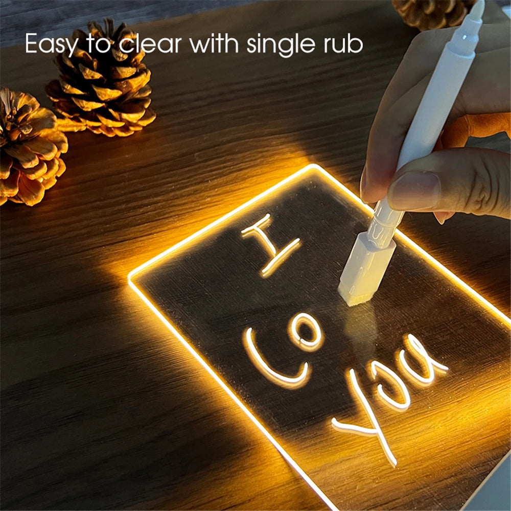 LED Acrylic Message Board with Night Light