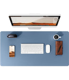 Large Mouse Pad,Office Desk Mat, Leather Desk Pad Protector, Non-Slip PU Leather Desk Blotter, Laptop Desk Pad