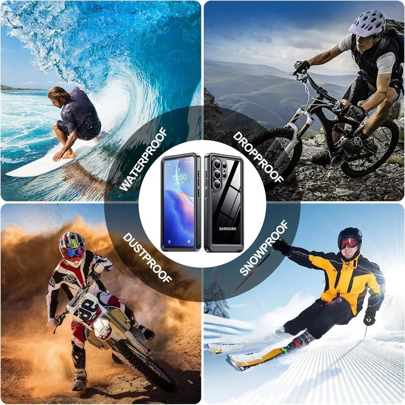 IP68 Waterproof Case For Samsung S26 Ultra S25 S24 Ultra Plus A57 A37 Full Body Protective Cover Swim Underwater Diving Fundas