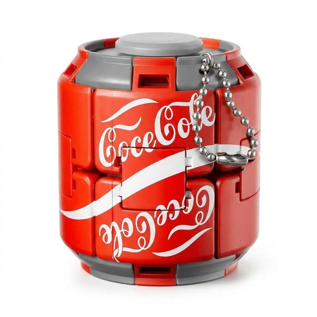 Soda Can Fingertip Slider Fidget Toy Keychain for Stress Relief