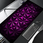 Large Gaming Mouse Pad 90x40 Red Blue Gradient Design Non-Slip Rubber Sewn Edge Gaming Desk Mat Keyboard Gamers and Office Work