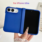 Luxury Skin Feel Frosted Matte Fold Phone Case For iPhone Duo Ultra 18 Fold Hinge Protective Ultra-thin PC Shockproof Hard Cover