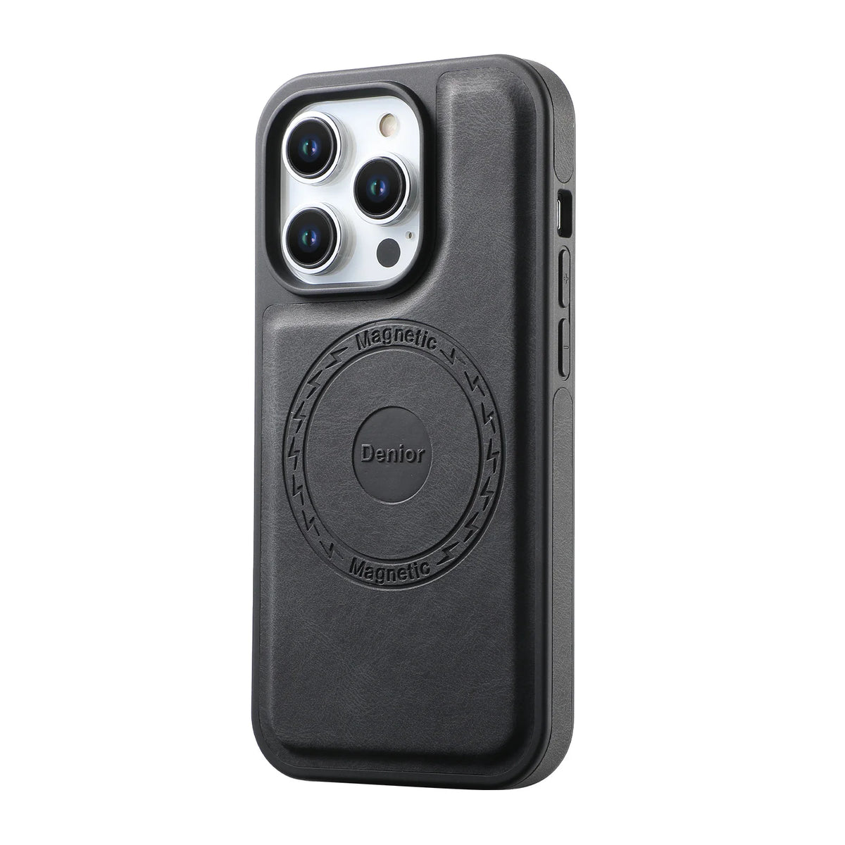 Frosted Faux Leather Magnetic Wireless Charging Case for iPhone 17 Pro Max