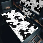 Gaming Mouse Pads Large Size Table Pad Blue White Strata Liquid Mouse Pad Computer Play Mat Leather Mouse Pad Keyboard Desk Mat