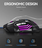 Gaming Mouse RGB Backlit Ergonomic Game Mice 7D Esports Wired Mouse Computer Mouse for Laptop PC Desktop Gamer