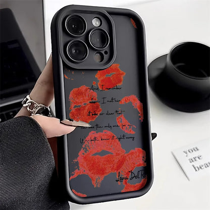 Red Lips Print Samsung Phone Case
