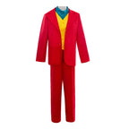 Joker Cosplay Costume Set - Joaquin Phoenix Arthur Fleck Clown Red Dipped Outfit with Green Wig - Personalized Uniform Ensemble