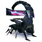 Cluvens Ergonomic Fully Recliner Office Chair Cockpit for 3 or 5 Monitors Zero Gravity Workstation Chair Scorpion Chair Cluvens