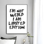 Minimalist Text Inspirational Poster Wall Art Print Poster Decorative Mural Home Decor Gift Unframed