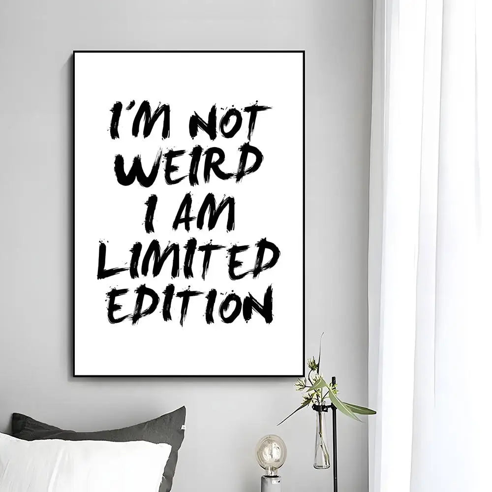 Minimalist Text Inspirational Poster Wall Art Print Poster Decorative Mural Home Decor Gift Unframed