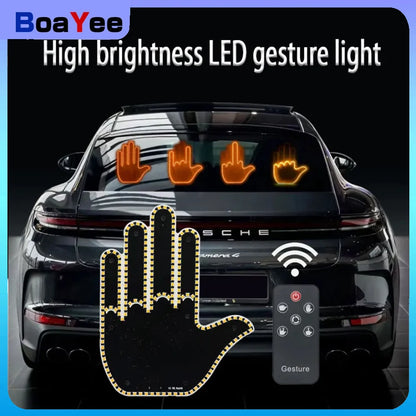 Car Gesture Light with Remote Control – Funny LED Palm Light for Road Rage Reactions