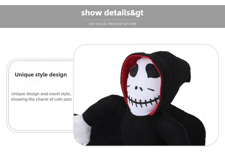 Halloween Pet Cosplay Costume Scary Doll Horseback Riding Outfit Dog Cat Spooky Pet Halloween Attire Dress Up Party Dog Vest