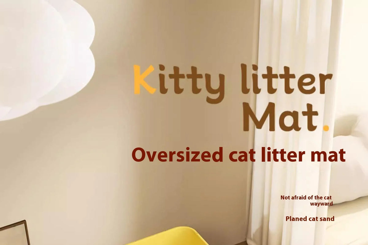Cat Litter Mat Heavy Duty Waterproof 2 Layer Non Slip Washable Pet Floor Protector Litter Box Sand Stopper Pet Product